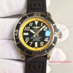 Higher Quality Swiss Replica Breitling SuperOcean Abyss Watch 42mm SS Yellow Inner